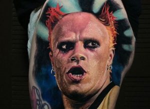 Realistic tattoo of Prodigy Front man Keith Flint