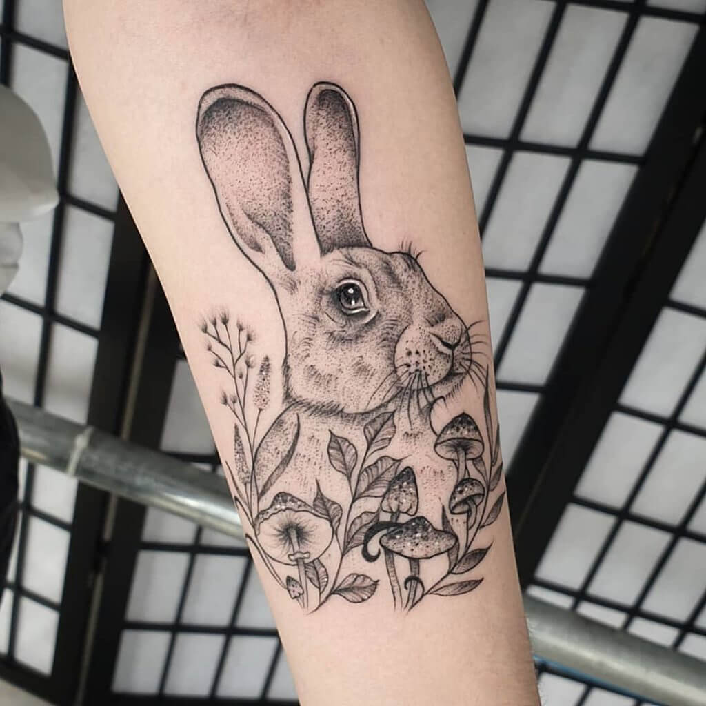 Hare Rabbit tattoo  meaning photos sketches and examples