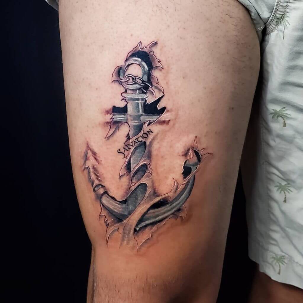 The Sims Resource  Mermaid  Anchor Thigh Tattoos