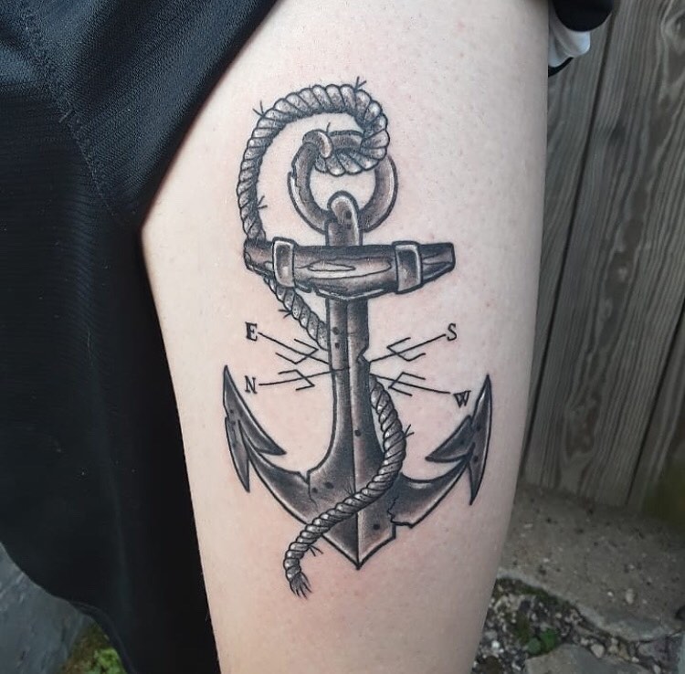 52 Gorgeous Anchor Tattoos For Thigh  Tattoo Designs  TattoosBagcom