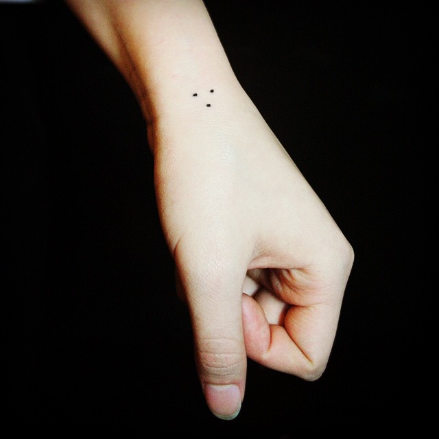 50 Small 3 Dots Tattoos And Big Meanings Behind Them  InkMatch