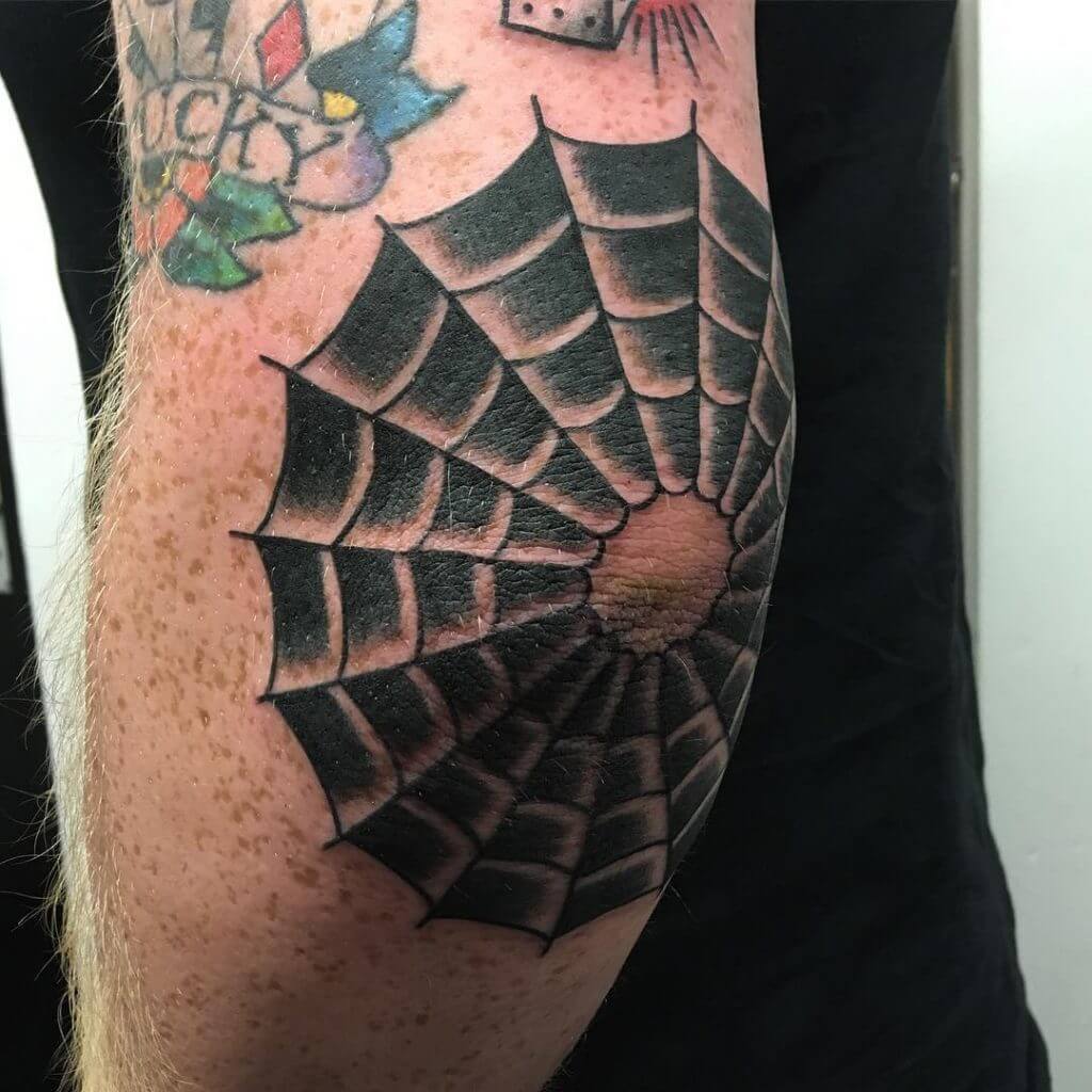 A cobweb tattoo