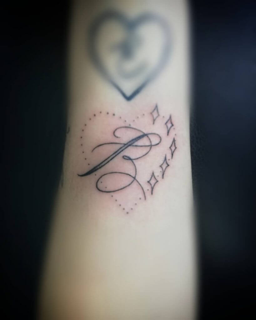 Simply Inked B Alphabet Semi Permanent Tattoo
