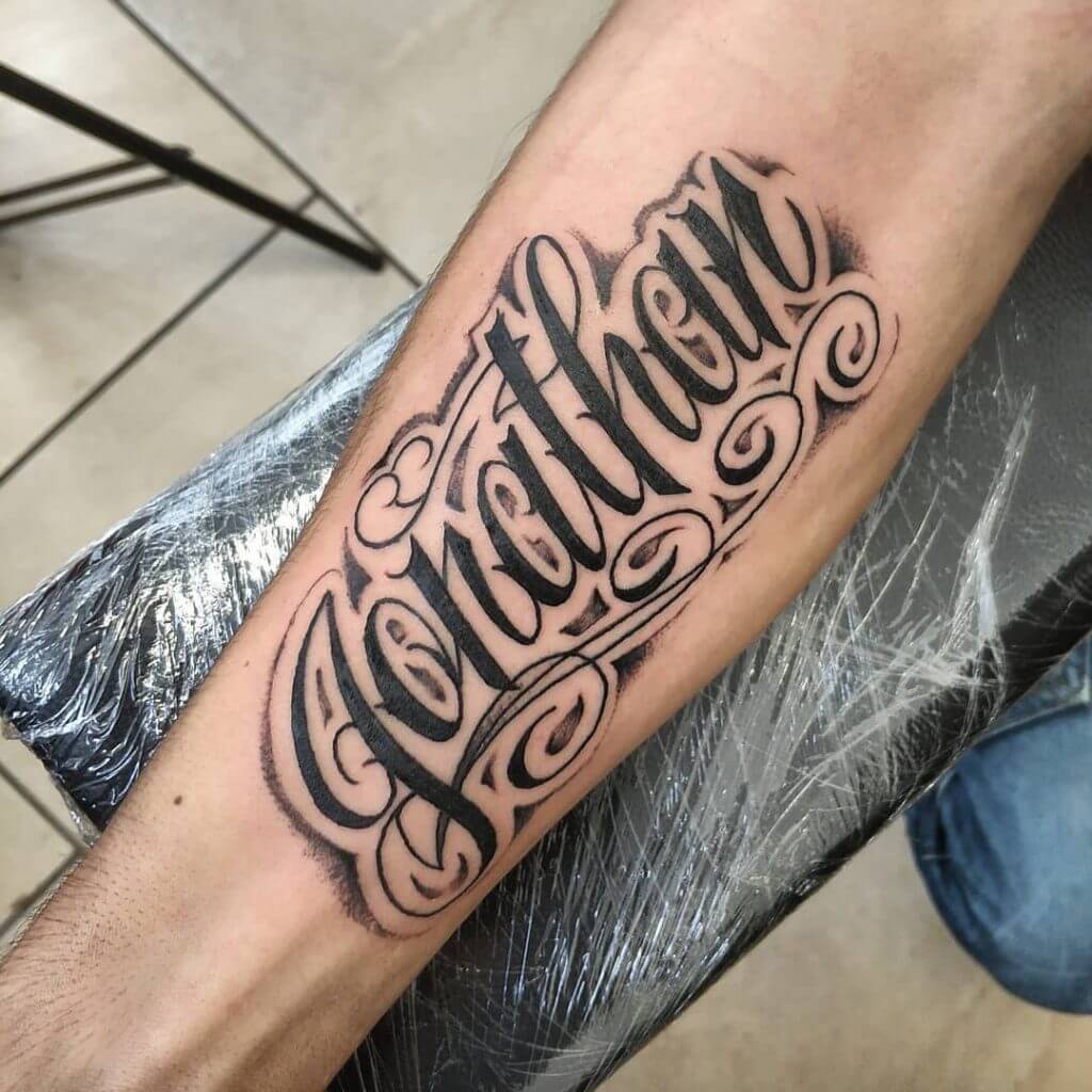 Tattoo lettering by Nikita on Dribbble