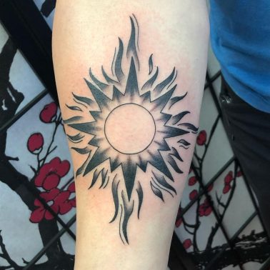 Awesome black sun tattoos in 30+ images