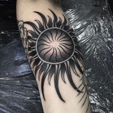 Awesome black sun tattoos in 30+ images