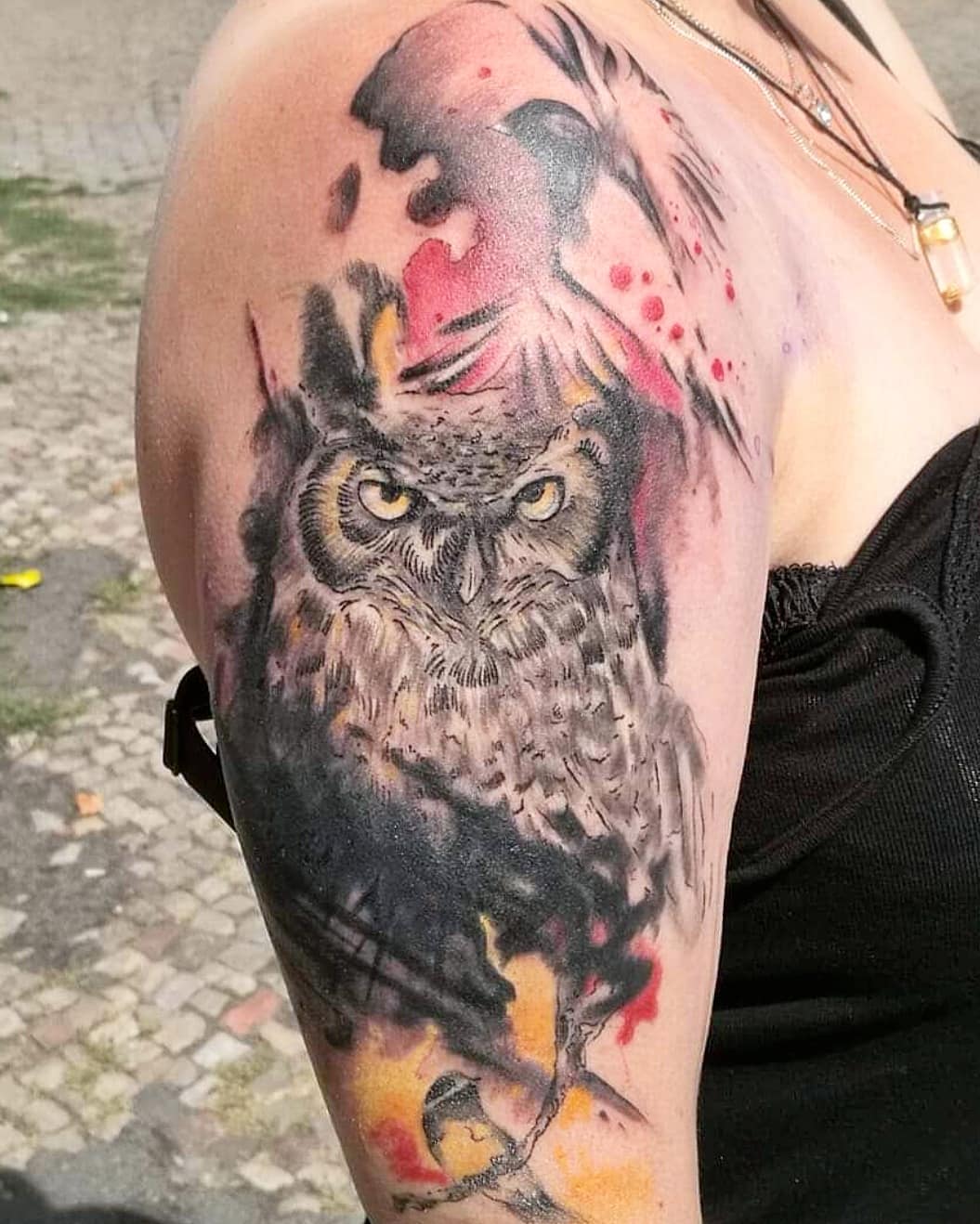 Sweet Owl tattoos for women