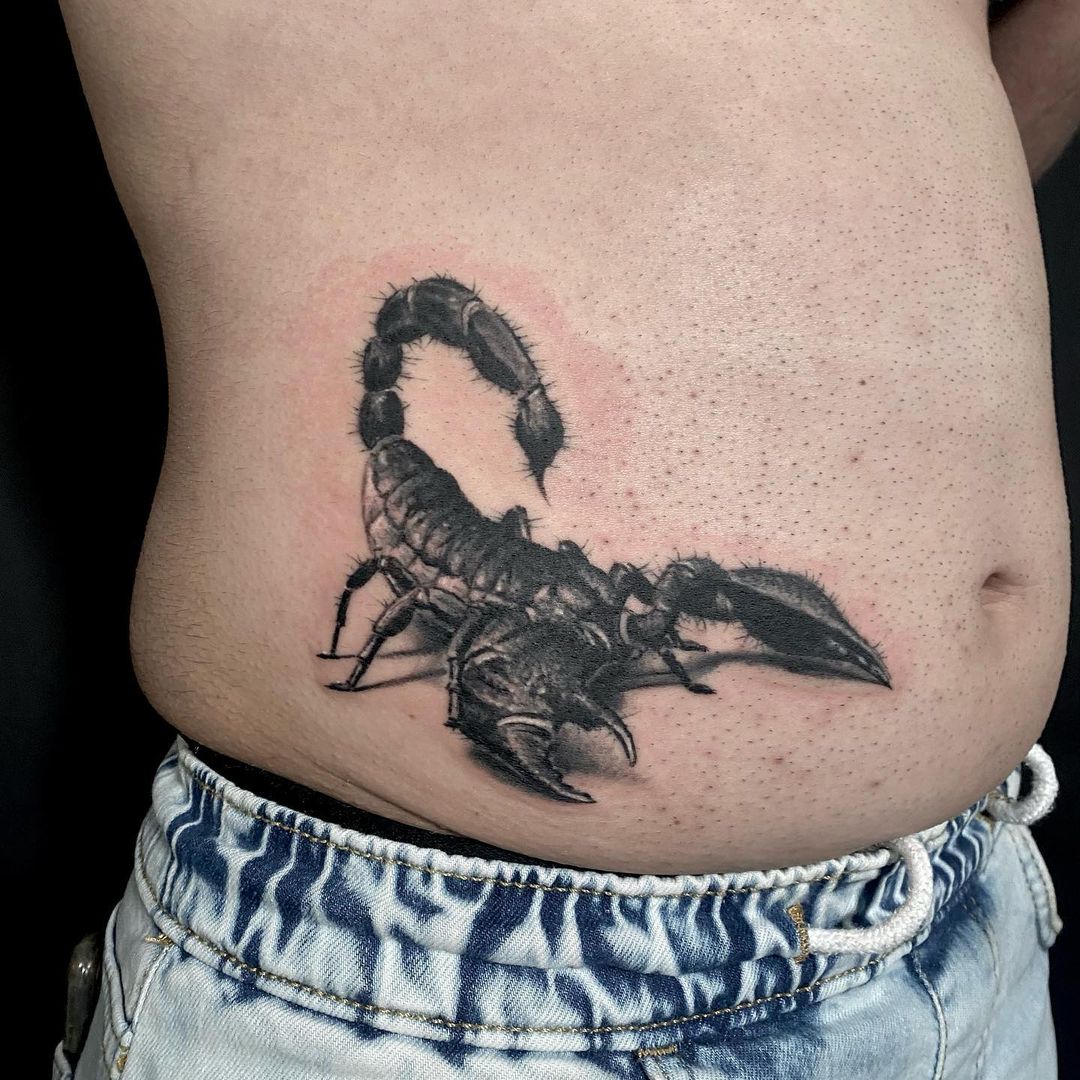 Scorpio is a very dangerous animal, but a beautiful tattoo on a man's ...