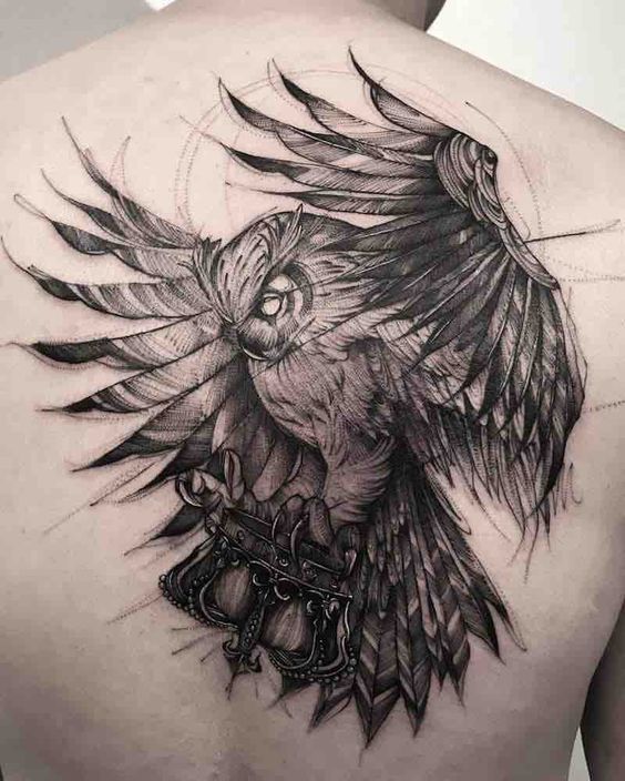 Awesome ideas of Owl tattoos for men