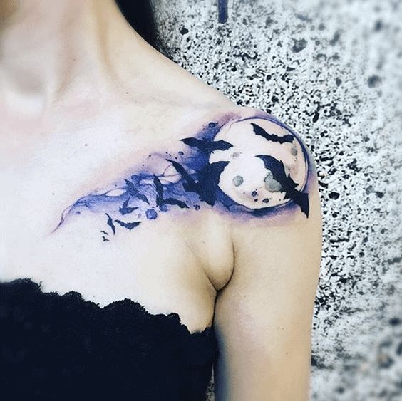 Tattoo tagged with bats belly blackw eye moon  inkedappcom
