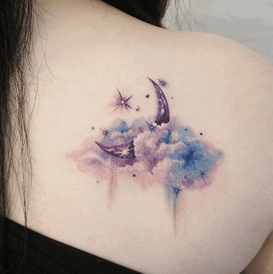 Small Tattoos al Twitter Flower moon tattoo on the left shoulder blade  Tattoo artist Zihwa smalltattoos tattoos httpstcoChA7AppzU0  httpstcocGgCXy1Hfj  Twitter