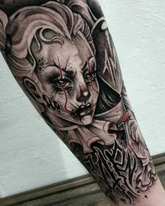 If you are not scared of them here are some interesting Clown tattoos for you 1