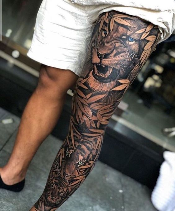 Inspirations For Full Leg Tattoos For Men