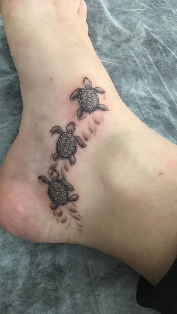 Turtle Tattoos On Foot