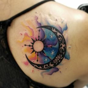 Awesome Sun and Moon tattoos 5