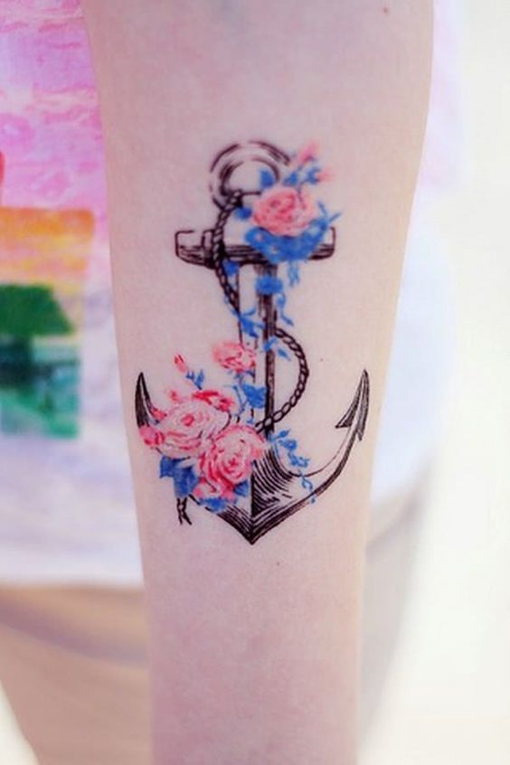 56 Nice Anchor Tattoos On Ankle