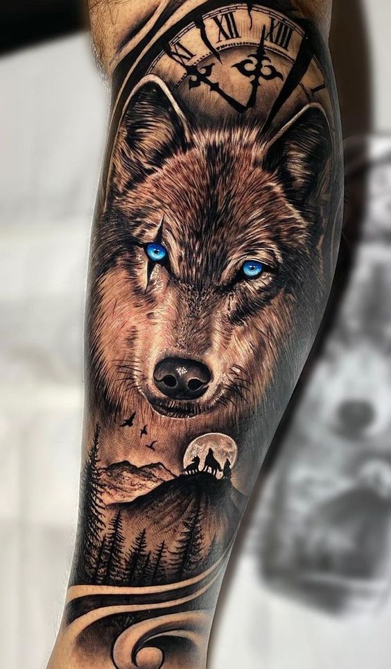 Wolf Forearm Tattoo - Wolf Forest Tattoo – neartattoos