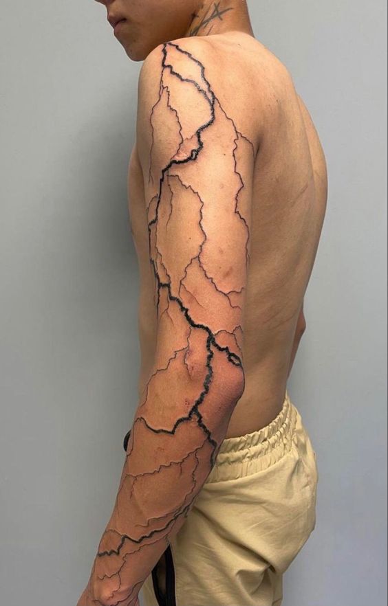 lightning shoulder tattoo for menTikTok Search