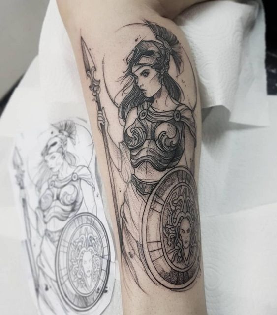Athena tattoo - design, ideas and meaning - With Tattoo