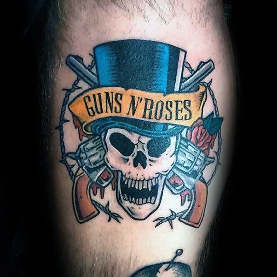 Guns And Roses tattoo designs for men
