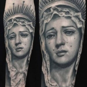 Incredible Virgin Mary Madonna tattoo 2