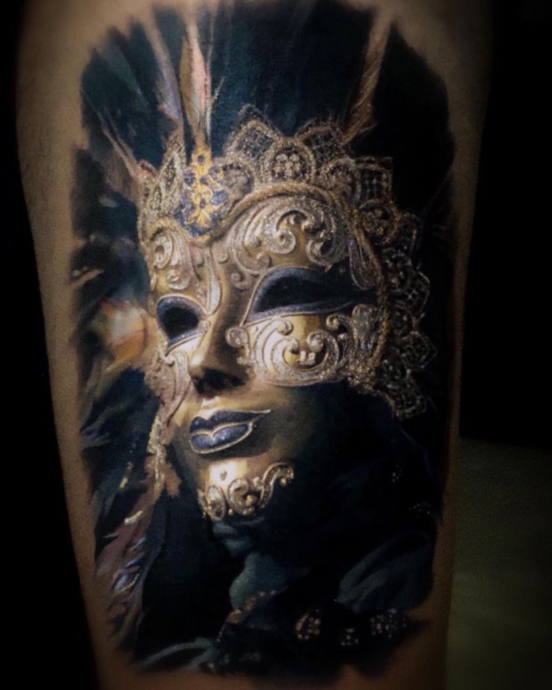 The most beautiful and mysterious Venetian Mask tattoos