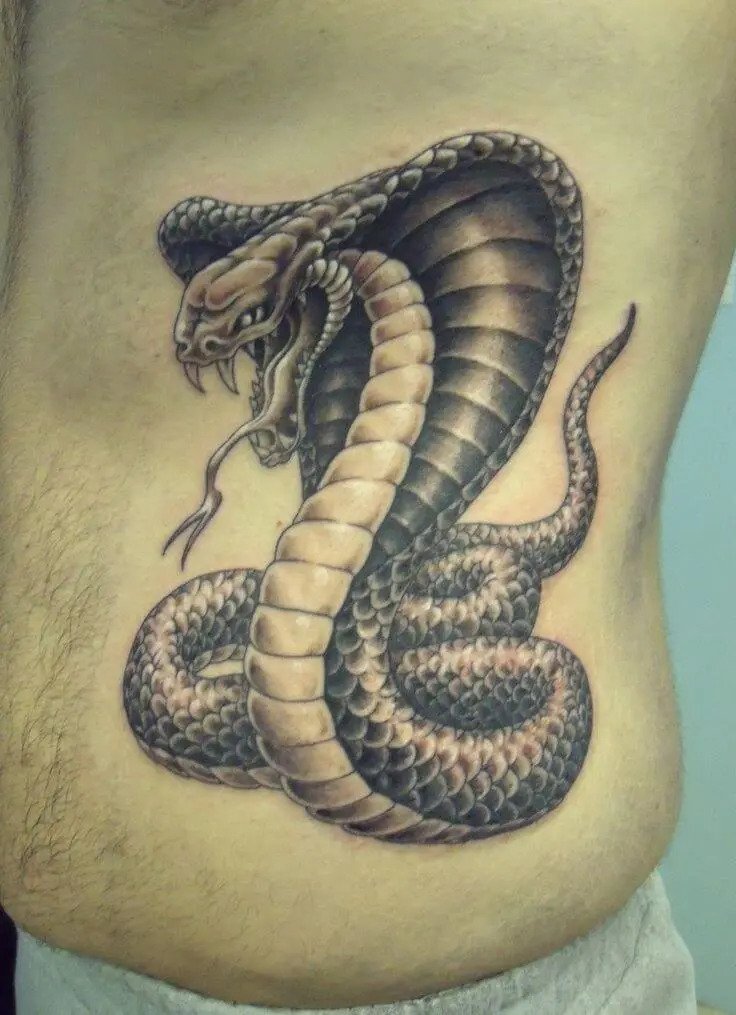 Cobra as one of the most dangerous snake is great motive for a tattoo