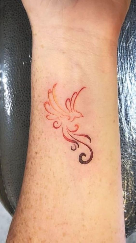 Phoenix tattoo small  Tattoo ideen  Ideen Phoenix small Tattoo  Small  phoenix tattoos Wrist tattoos for guys Wrist tattoos for women