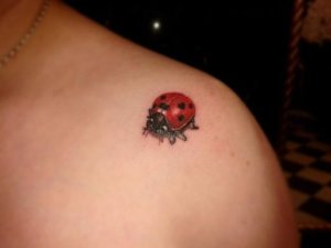 Memorable ladybug tattoo ideas for shoulder 5