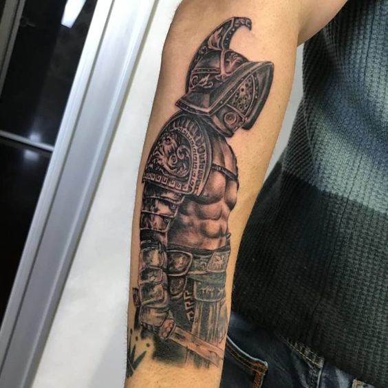 Top 15 forearm gladiator tattoo ideas for men