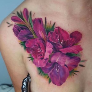 10 Best gladiolus tattoos by our opinion 1