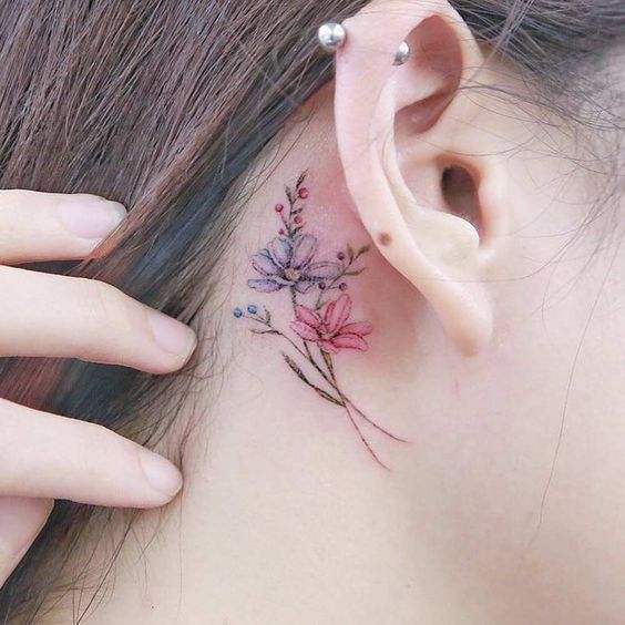 Amazoncom  Supperb Temporary Tattoos  Watercolor Floral Temporary Tattoos  Hand Drawn Flower Tattoos Realistic Floral Wildflowers Branches Leaf Tattoo   Beauty  Personal Care
