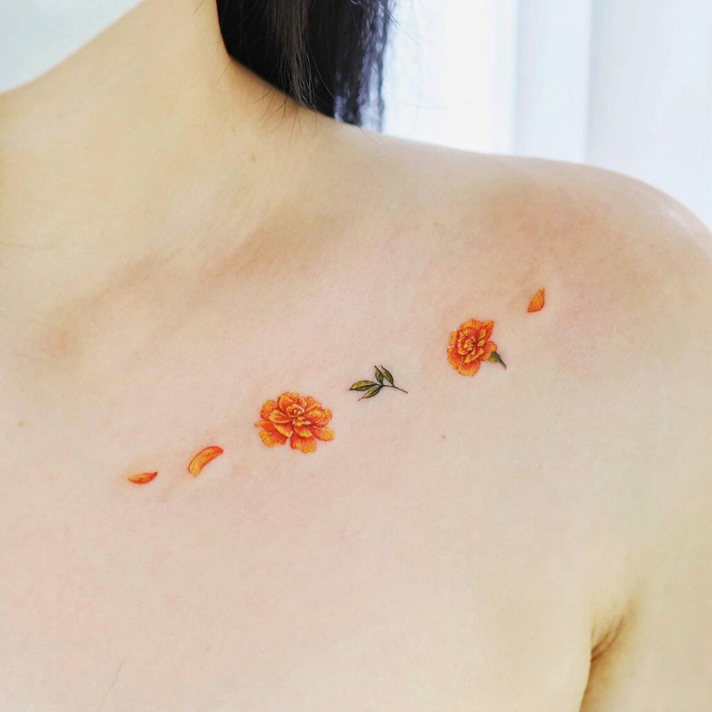 Buy Marigold Temporary Tattoo Sticker set of 2 Online in India  Etsy