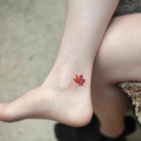 Minimalist Leaf Tattoo Idea  BlackInk