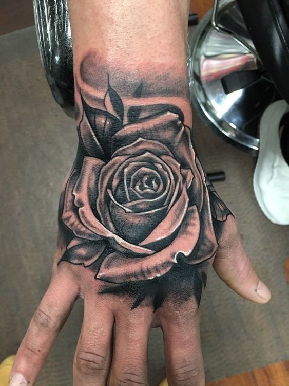 10 breathtaking ideas for rose tattoo on hand