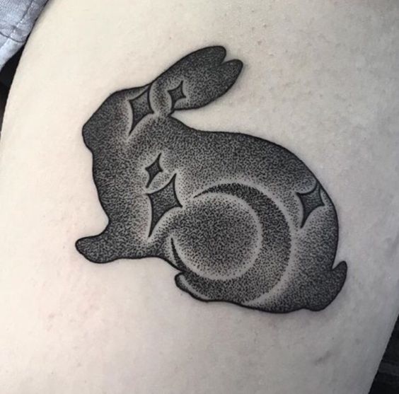 10 truly stunning bunny dotwork tattoos