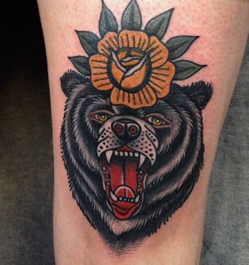 711 Bear Tattoo Traditional Images Stock Photos  Vectors  Shutterstock