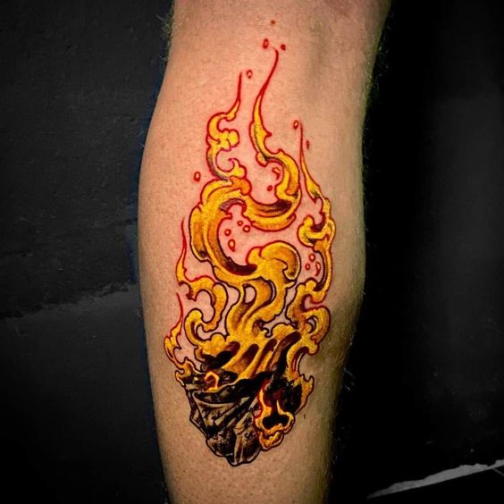 Flame fire fireball silhouette grunge tattoo design illustration clipart  15697106 Vector Art at Vecteezy