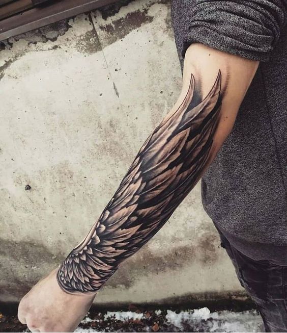 Tattoo uploaded by Marcus Oppegård • #wing #wingstattoo #angel #angelwing  #blackAndWhite • Tattoodo