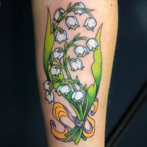 20 Gorgeous lily of the valley tattoo ideas 16