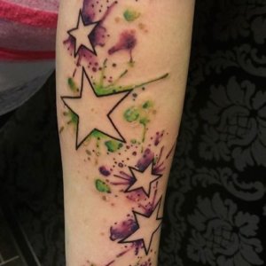 20 Ideas for small and big stars tattoos for your arm 19