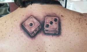 20 Impressive dice tattoos which will blow your mind 7