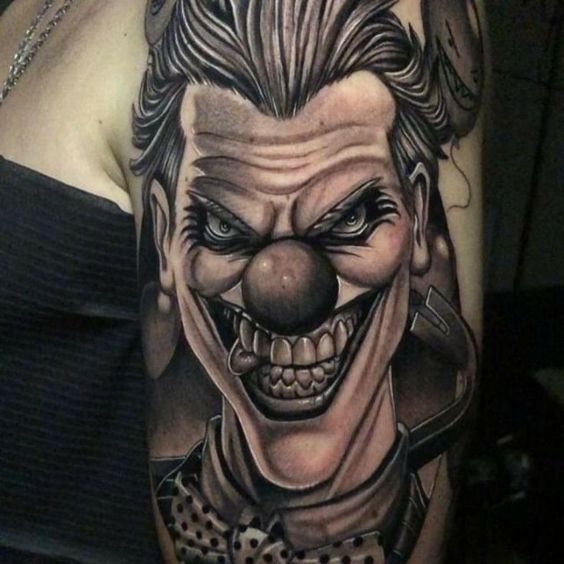 20 arm clown tattoo examples you can use as inspiration