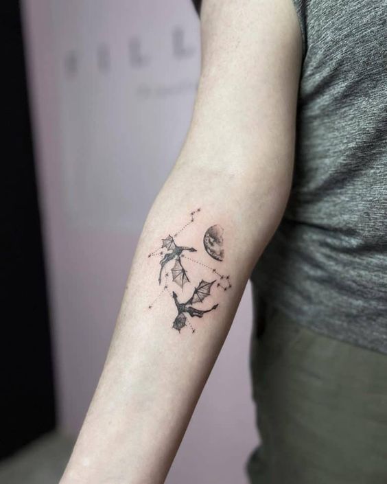 Minimalist Tiny Dragon Tattoo  TattooDesign