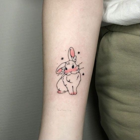 My tattoo Bunny Rabbit tattoo So cute But Im not in love with the  actual tattoo  Bunny tattoos Rabbit tattoos Animal tattoos