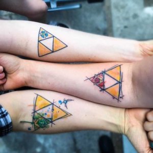 Base on legend of Zelda get the ultimate source of power with triforce tattoo 2