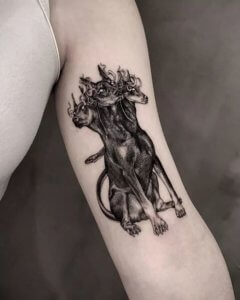 Best Cerberus tattoos monstrous watchdog of the underworld in Greek Mythology 4