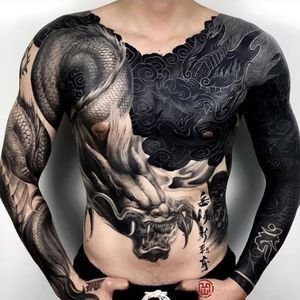 Check the latest chest dragon tattoo trends 1