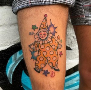 Clown can be scary but today we bring you popular cute clown tattoos 2