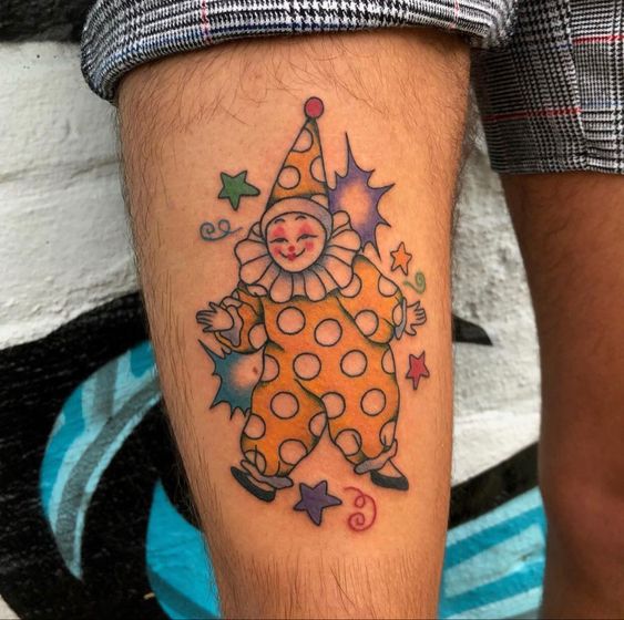 Clown can be scary but today we bring you popular cute clown tattoos